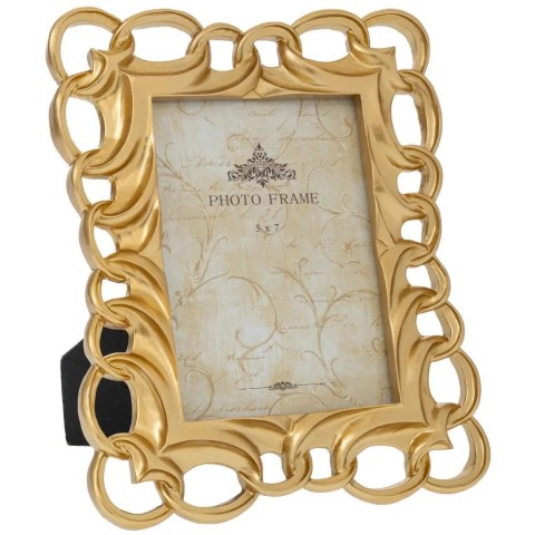 PORTAFOTO DECORATO ORO 22X2X27CM.